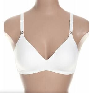 Warners No Side Effects Wireless Lightly Lined T Shirt Bra White NIP 40B